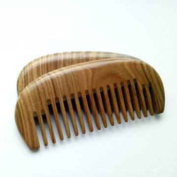 КТ бренд деревянные анти-статический зеленый сандалового дерева изготовленный на заказ Логос борода гребень 